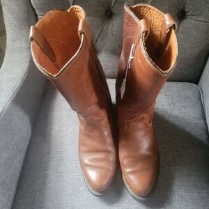 Classic Brown Leather Western Boots